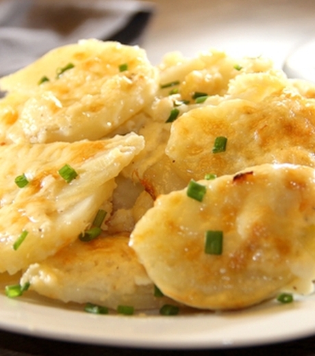 კარტოფილი მდნარი ყველით