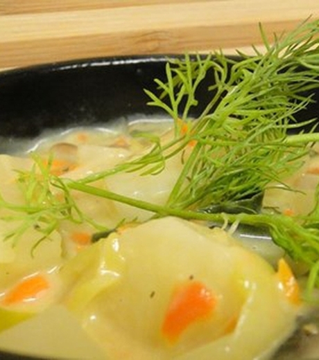 სოკოსა და კარტოფილის რუსული სუპი