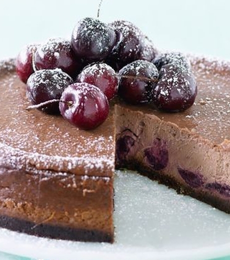 შოკოლადის ჩიზქეიქი ალუბლით